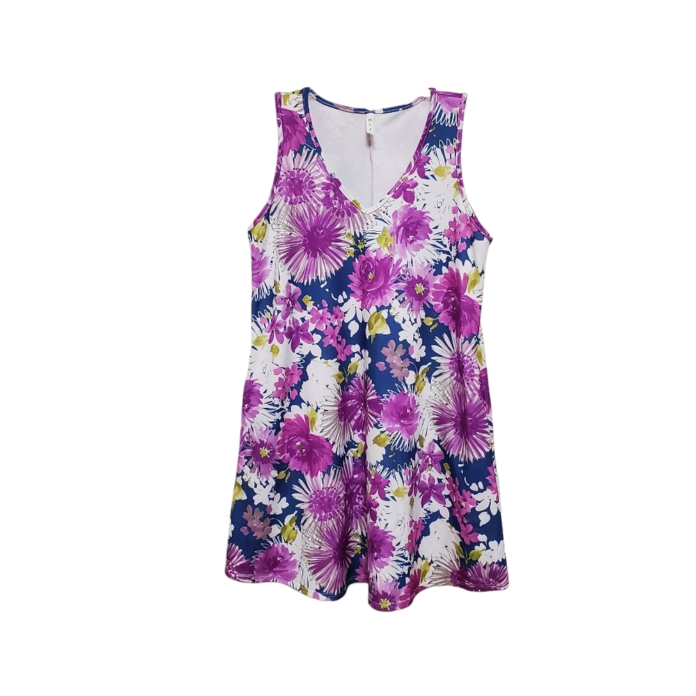 MTS Pull Over Dress Floral Pop A Line Circle Skirt